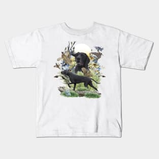 German shorthaired pointer hunting Kids T-Shirt